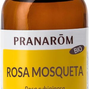 Pranarôm Aceite vegetal Rosa Mosqueta 100% Puro, Natural y Bio, para cicatrices, quemaduras, estrías y arrugas, nutritivo e hidratante para cara, cuerpo y cabello, 50 ml